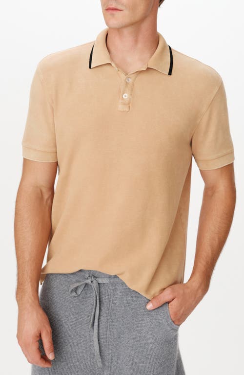 ATM Anthony Thomas Melillo Chroma Wash Pima Cotton Piqué Polo in Desert Tan 