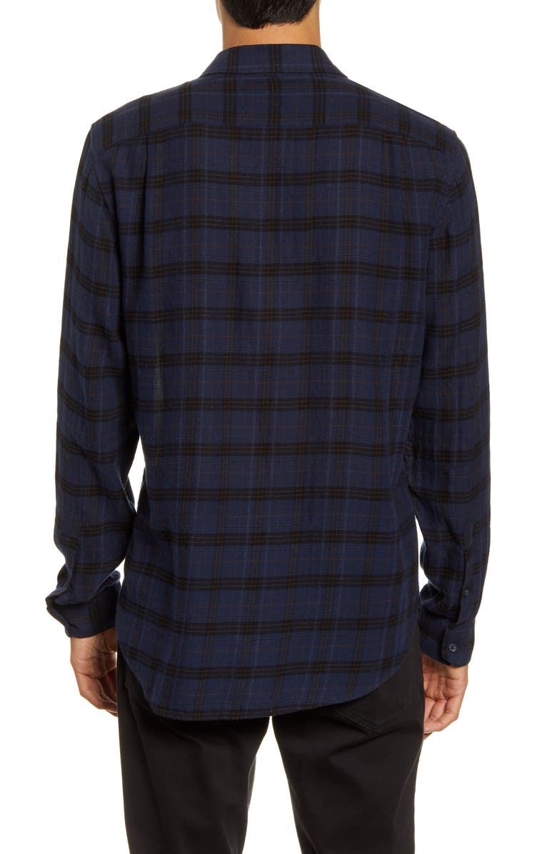 Vince Slim Fit Plaid Button-Up Shirt, Alternate, color, 