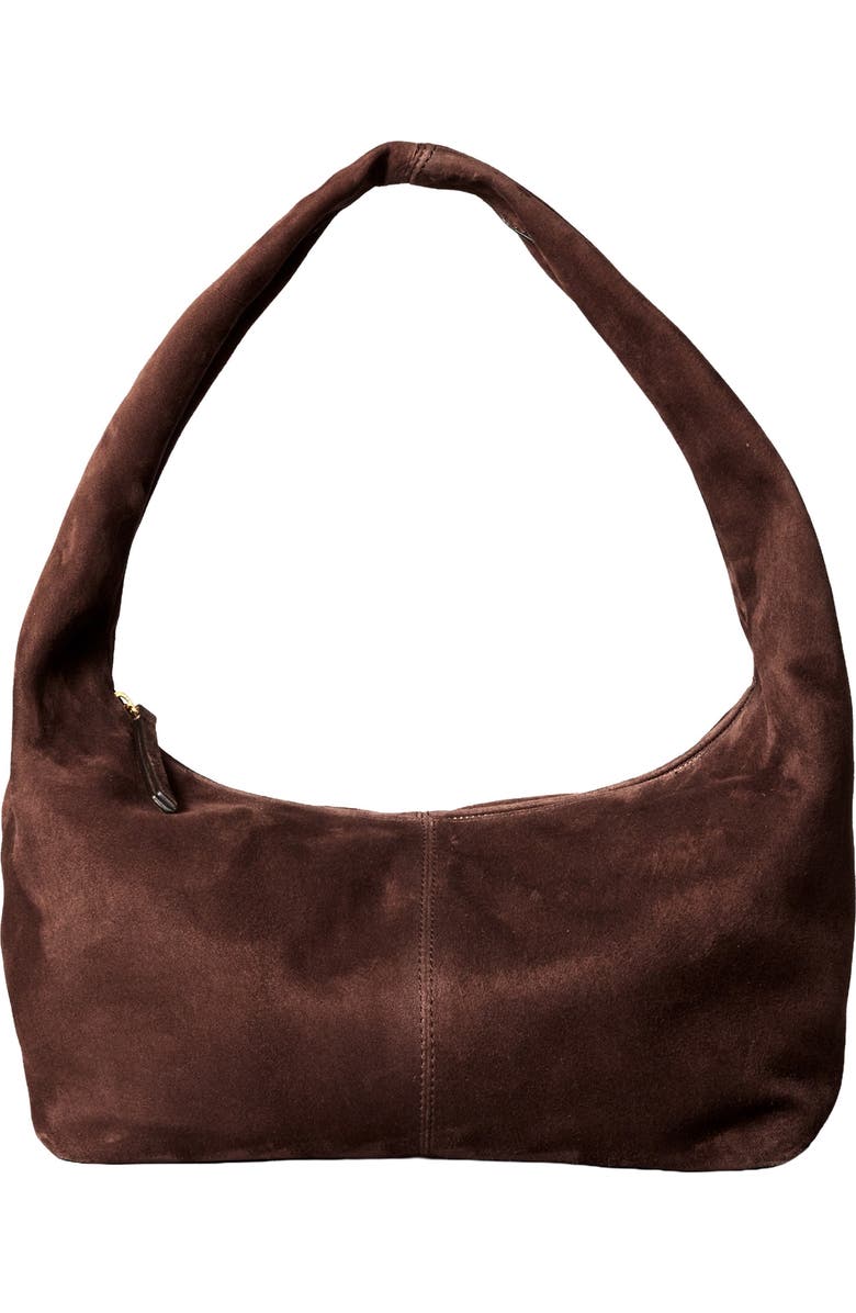 HYER GOODS Leather Everday Shoulder Bag, Main, color, Brown