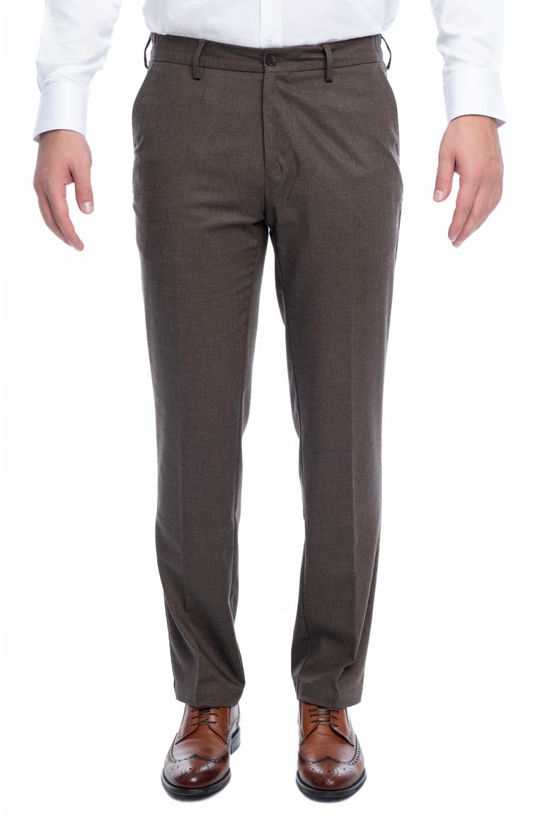 Aloda Straight Leg Pants, Main, color, BROWN