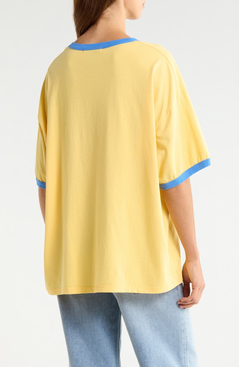 Daydreamer Brazil World Cup Graphic Cotton Ringer T-Shirt, Alternate, color, Hollywood Gold Combo