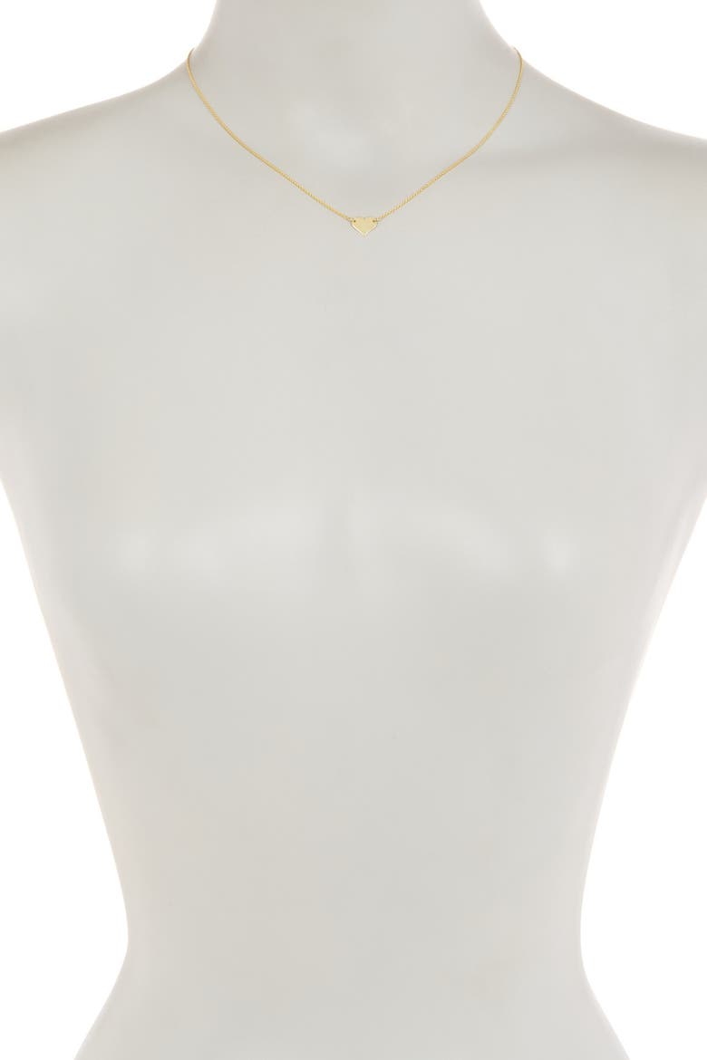 14K Yellow Gold Plated Heart Necklace, Alternate, color, YELLOW