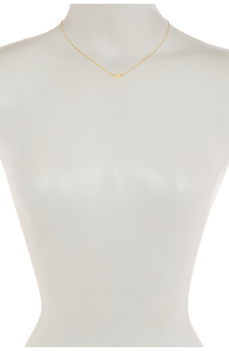 Adornia 14K Yellow Gold Plated Heart Necklace, Alternate, color, 