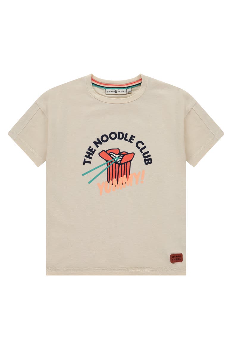 'The Noodle Club' Short Sleeve T-Shirt, Main, color, Cream