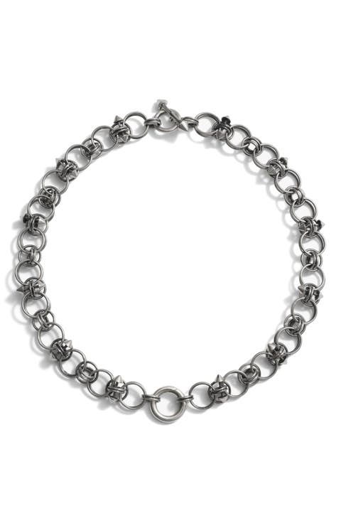 14.5-Inch Chain Mail Toggle Charm Choker