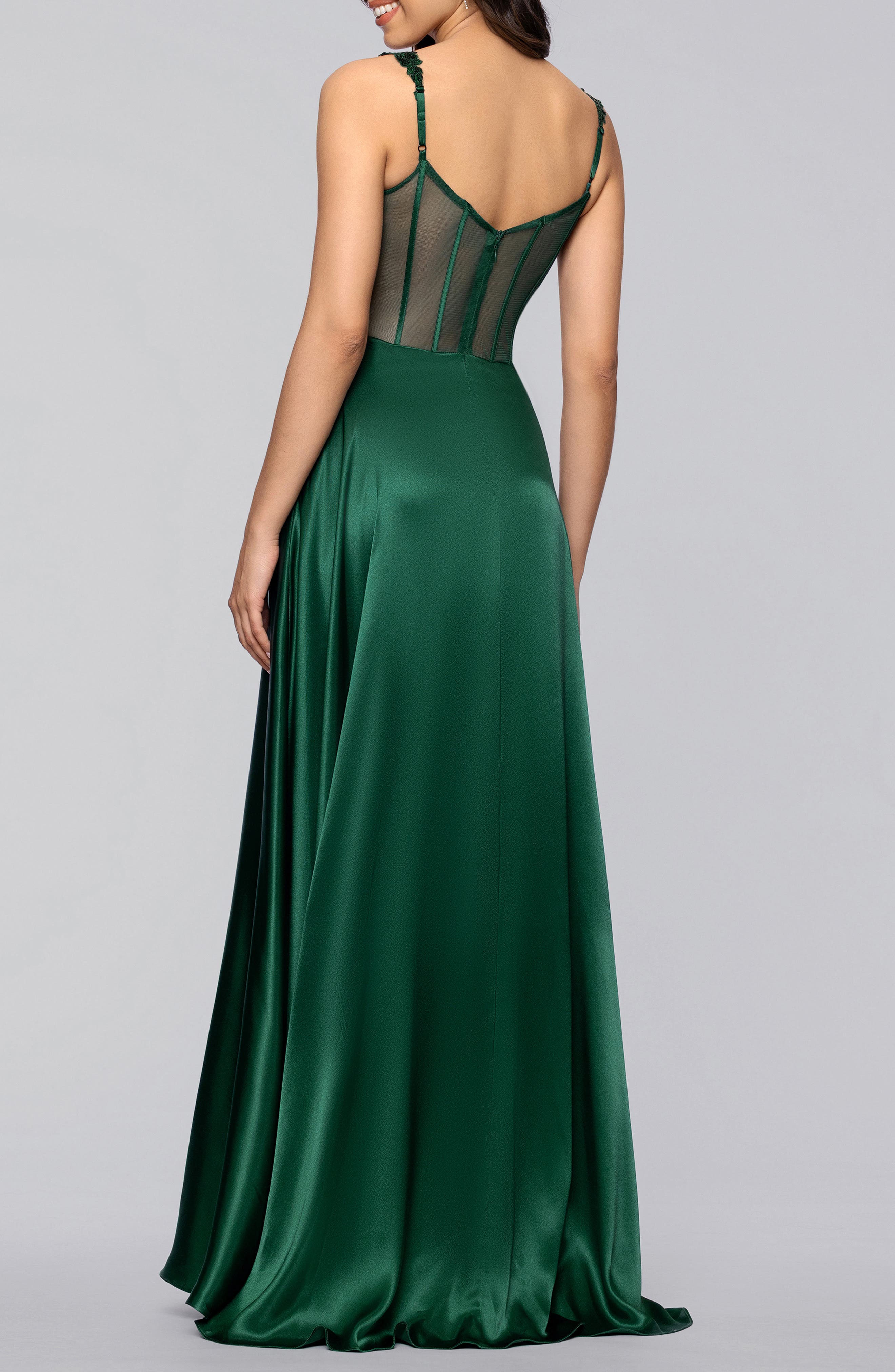 Sequin Satin Gown - image 4