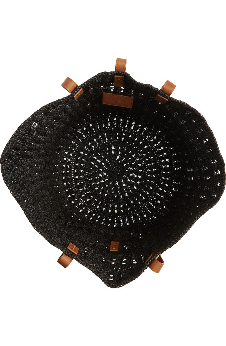 Saint Laurent Medium Panier Crochet Straw Tote, Alternate, color,