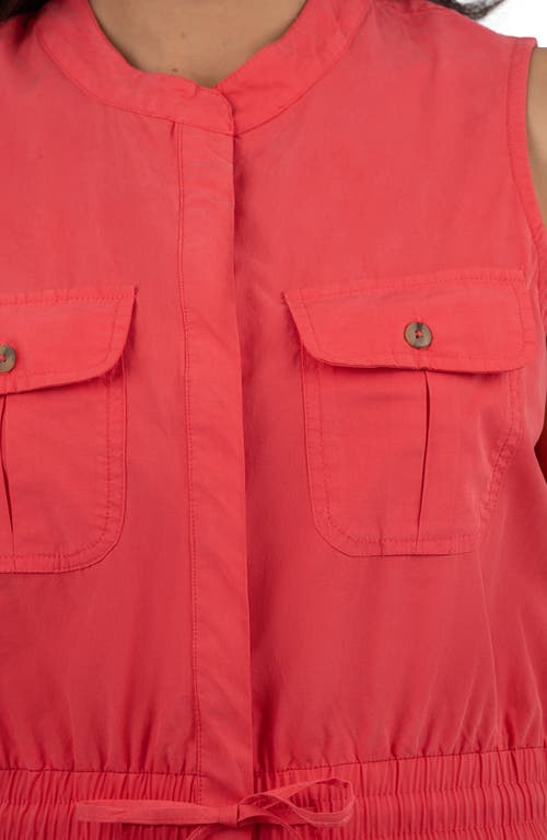 Kut From The Kloth Remy Utility Sleeveless Mini Dress In Poppy In Red