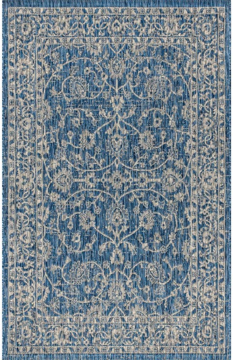 Palazzo Vine and Border Textured Weave Indoor/Outdoor Rug