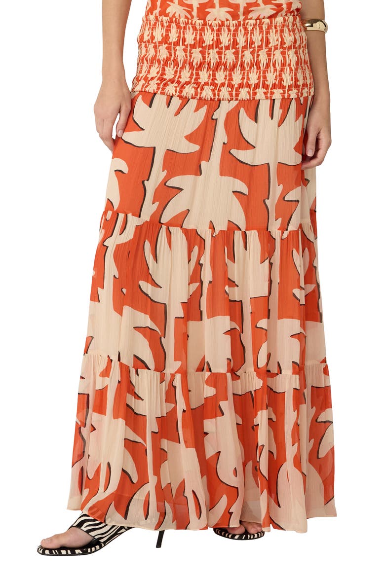 Dina Skirt, Main, color, HERITAGE PALM BIG BURNT ORANGE