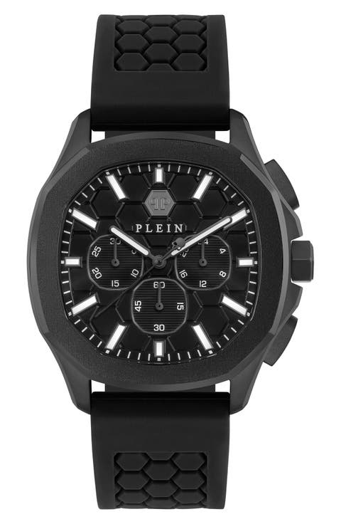 Spectre Chronograph Silicone Strap Watch, 44mm
