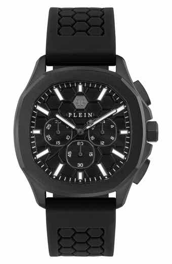PHILIPP PLEIN Spectre Chronograph Silicone Strap Watch, 44mm