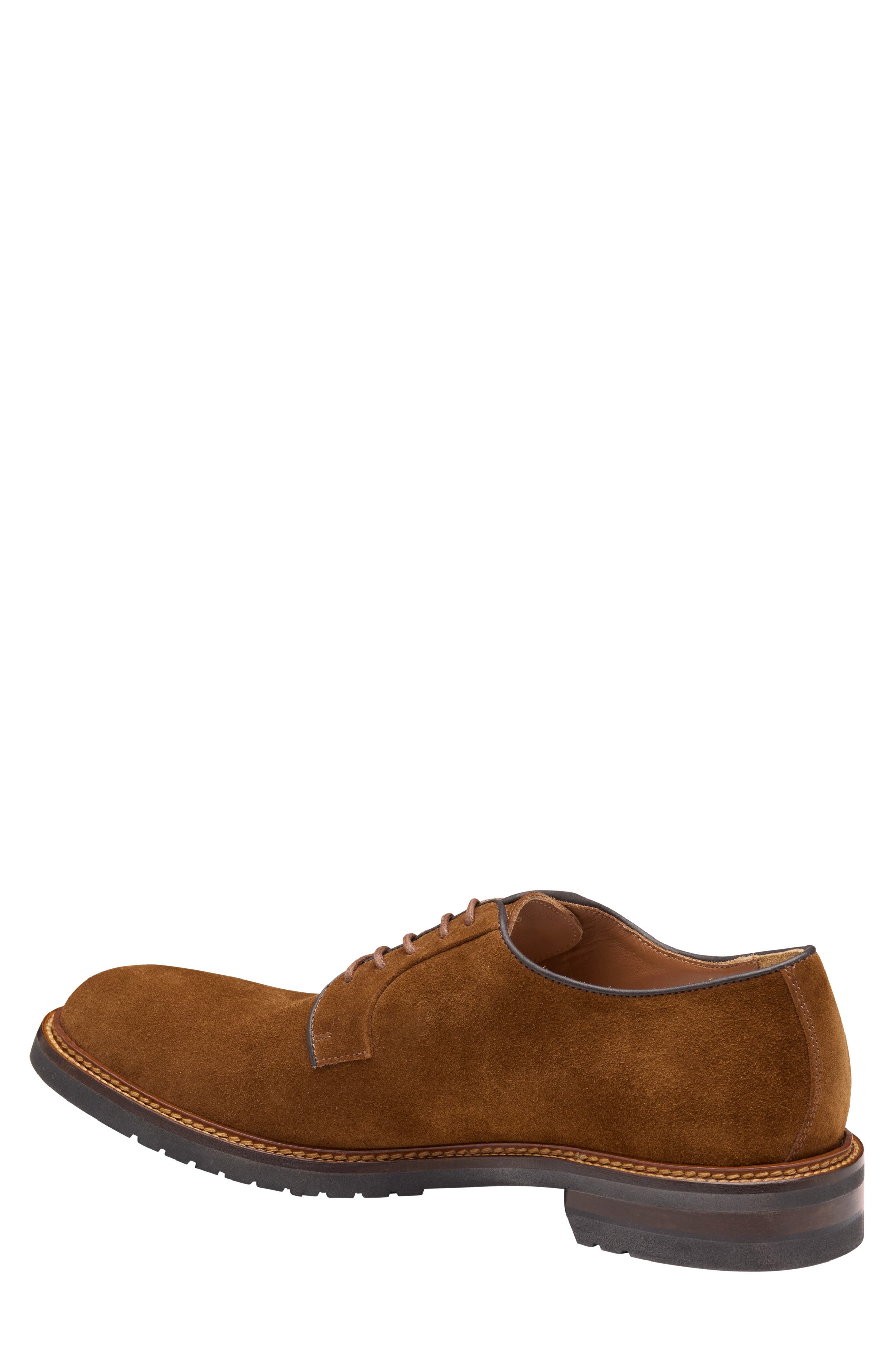 Hartford Plain Toe Derby, Alternate, color, SNUFF ITALIAN SUEDE