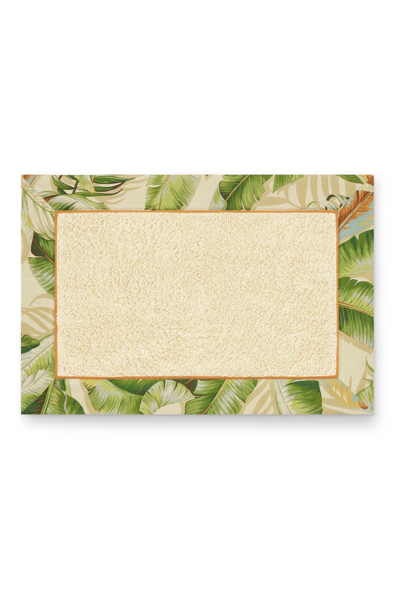 Palmiers Bath Rug, Main, color, MEDIUM GREEN