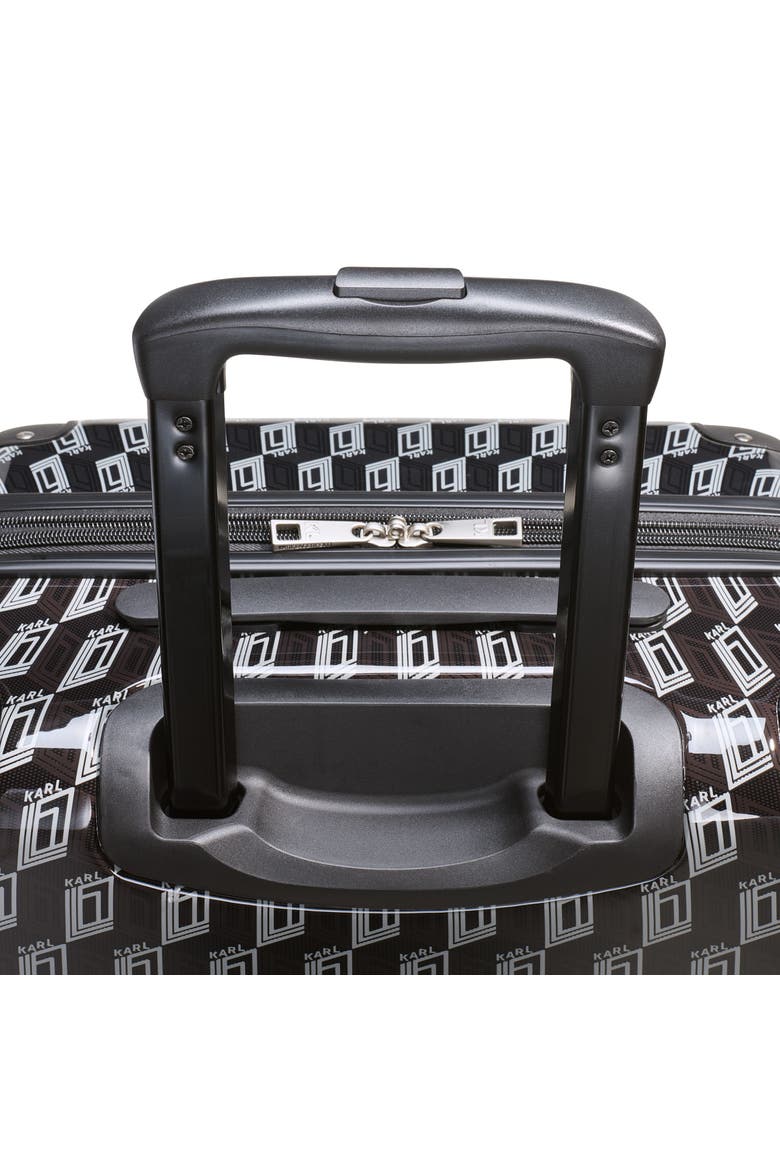Bon Voyage 21" Upright Carry On Suitcase, Alternate, color, Black/Grey