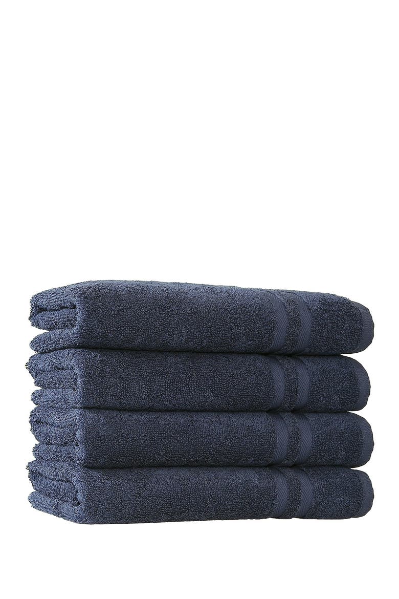 Denzi Hand Towels - Set of 4 - Twilight Blue, Alternate, color, TWILIGHT BLUE