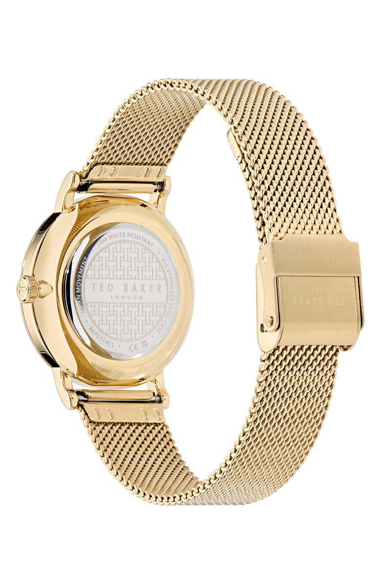 Ted Baker Classic Mesh Strap Watch, 32mm, Alternate, color, Gold-Tone