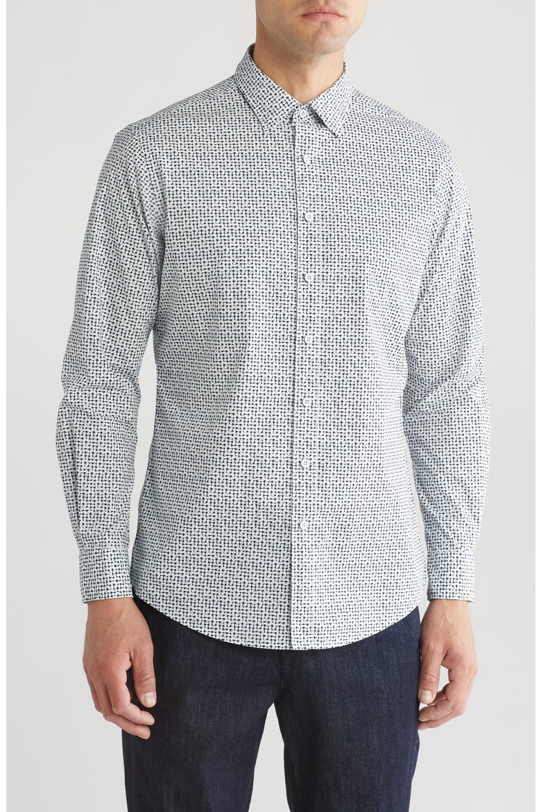 Fevona Long Sleeve Woven Shirt, Main, color, SKY