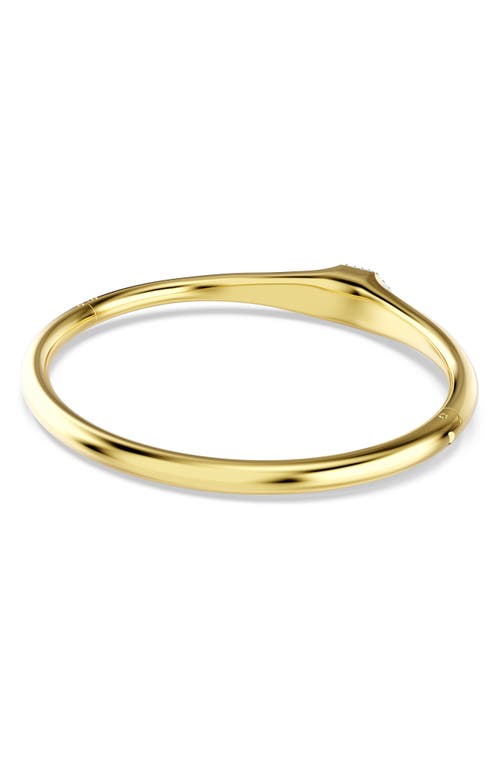 Swarovski Dextera Pave Crystal Cluster Bangle Bracelet In Gold