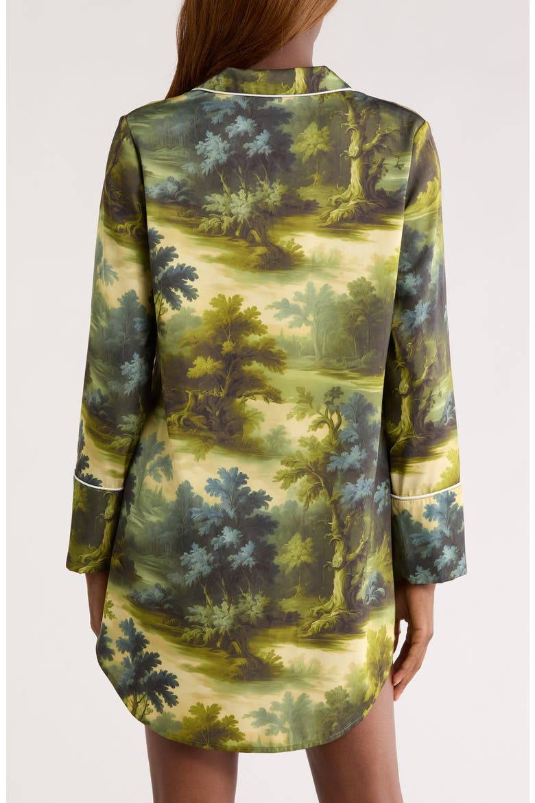 Print Long Sleeve Sleep Shirt, Alternate, color, LANDSCAPE