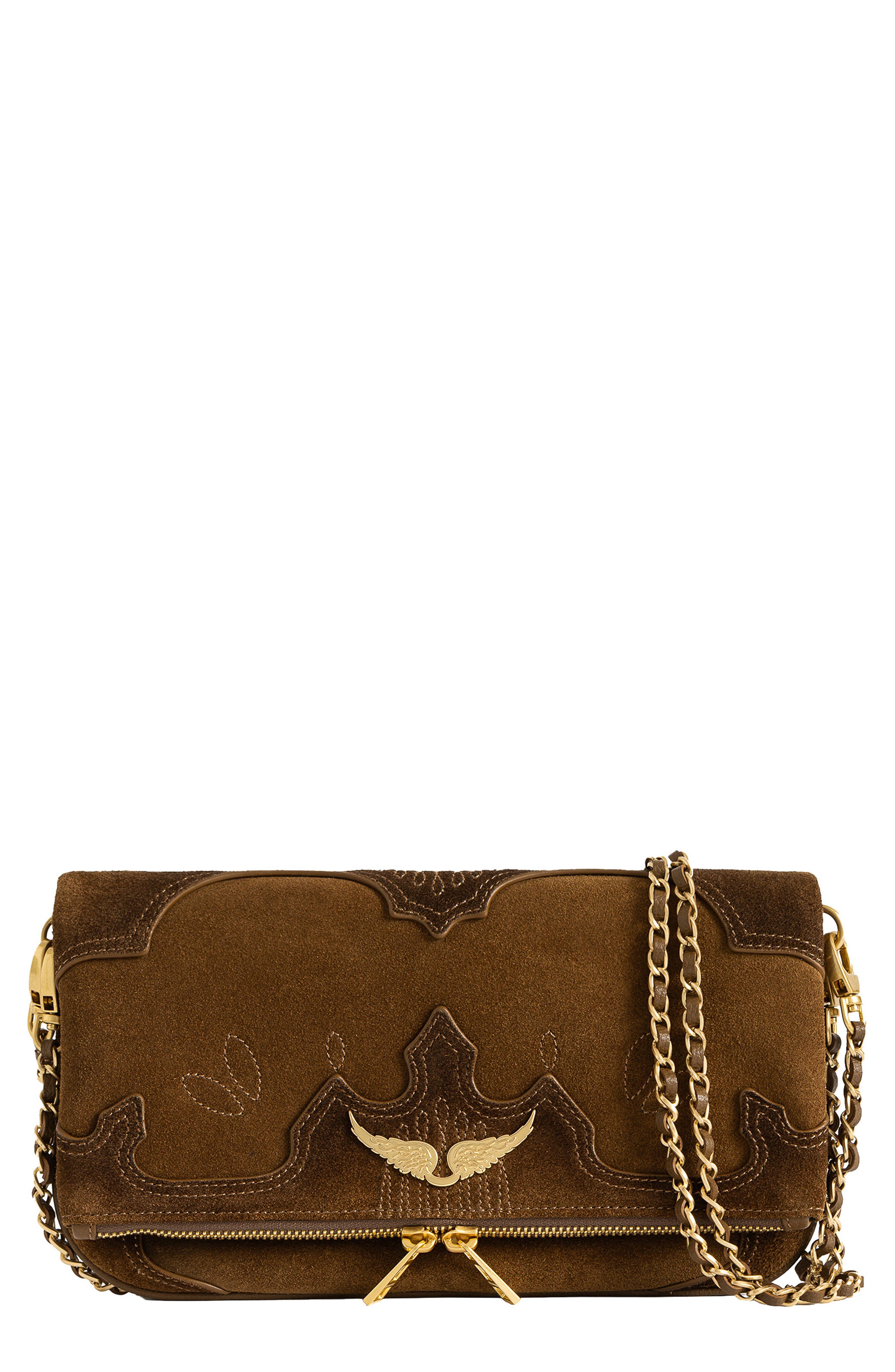 Rock Western Leather Crossbody Bag, Main, color, COGNAC