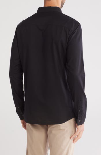 Azur Long Sleeve Cotton Button-Up Shirt
