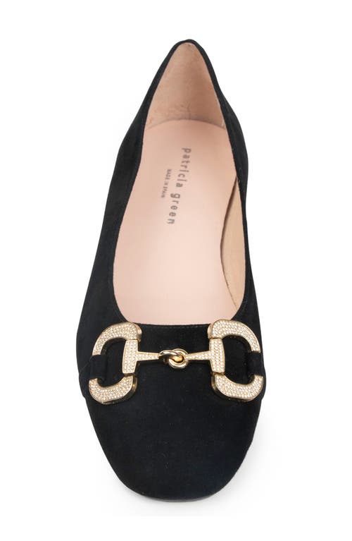 Patricia Green Cannes Crystal Horsebit Flat In Black