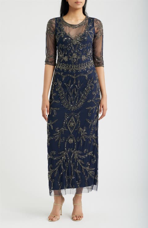Sequin Illusion Gown