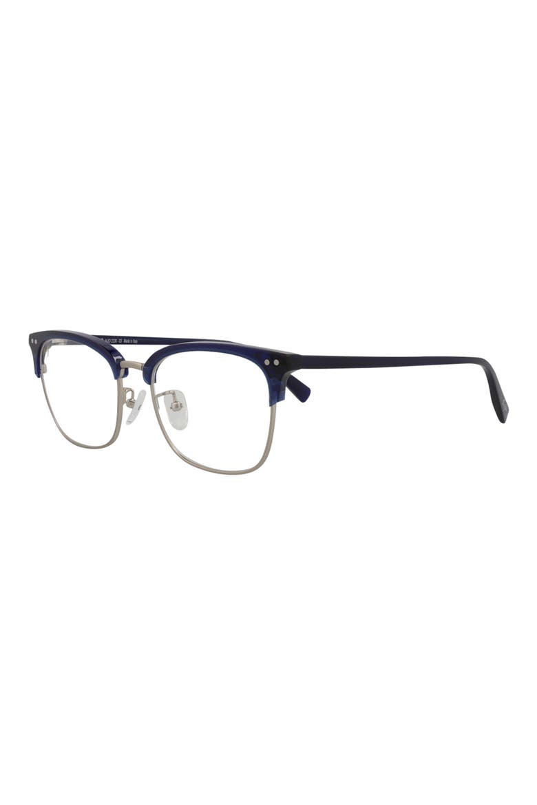 52mm Square Optical Glasses, Alternate, color, NAVY TRANSPARENT