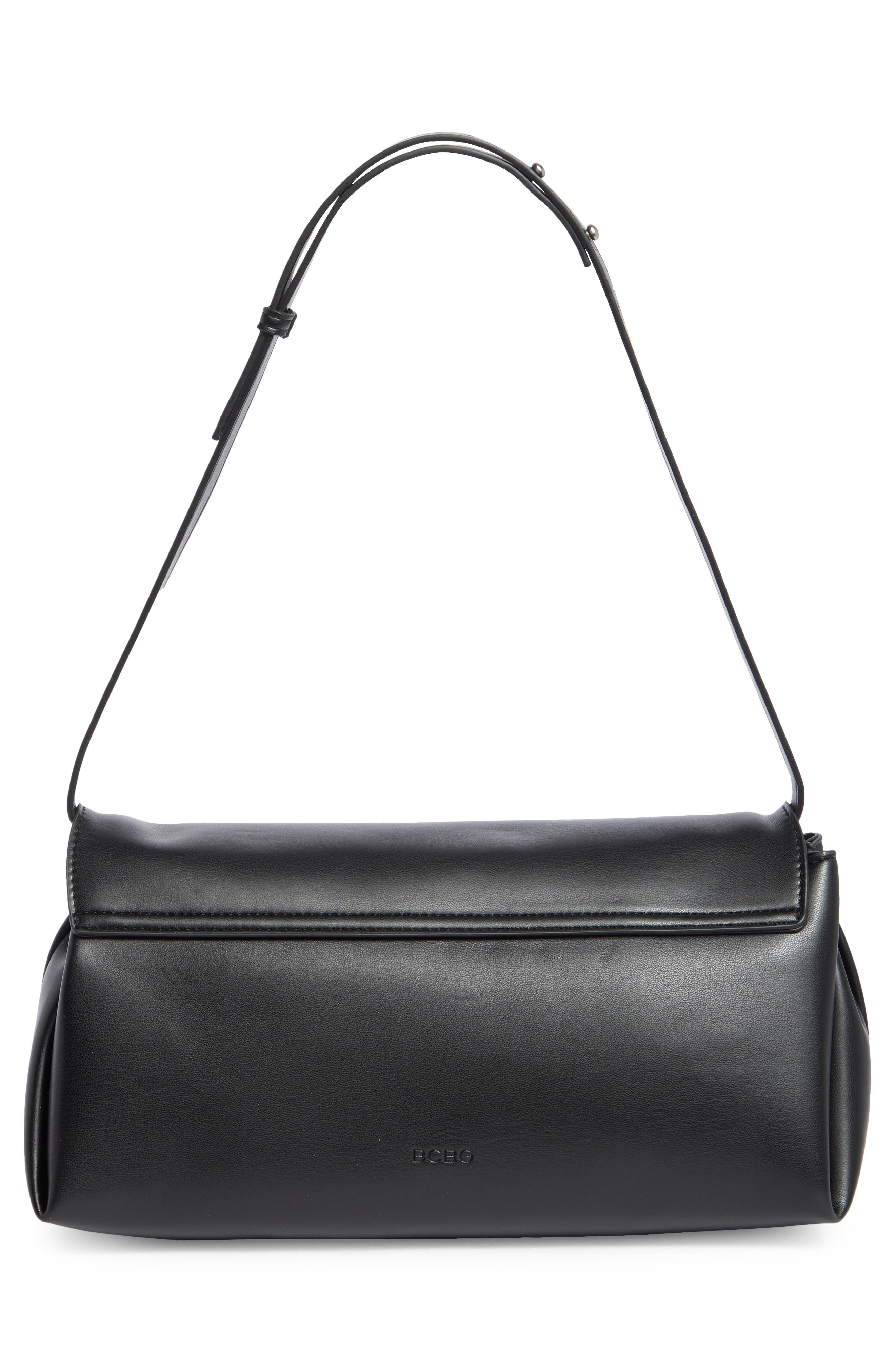 BCBG Draped Shoulder Bag, Alternate, color, Black