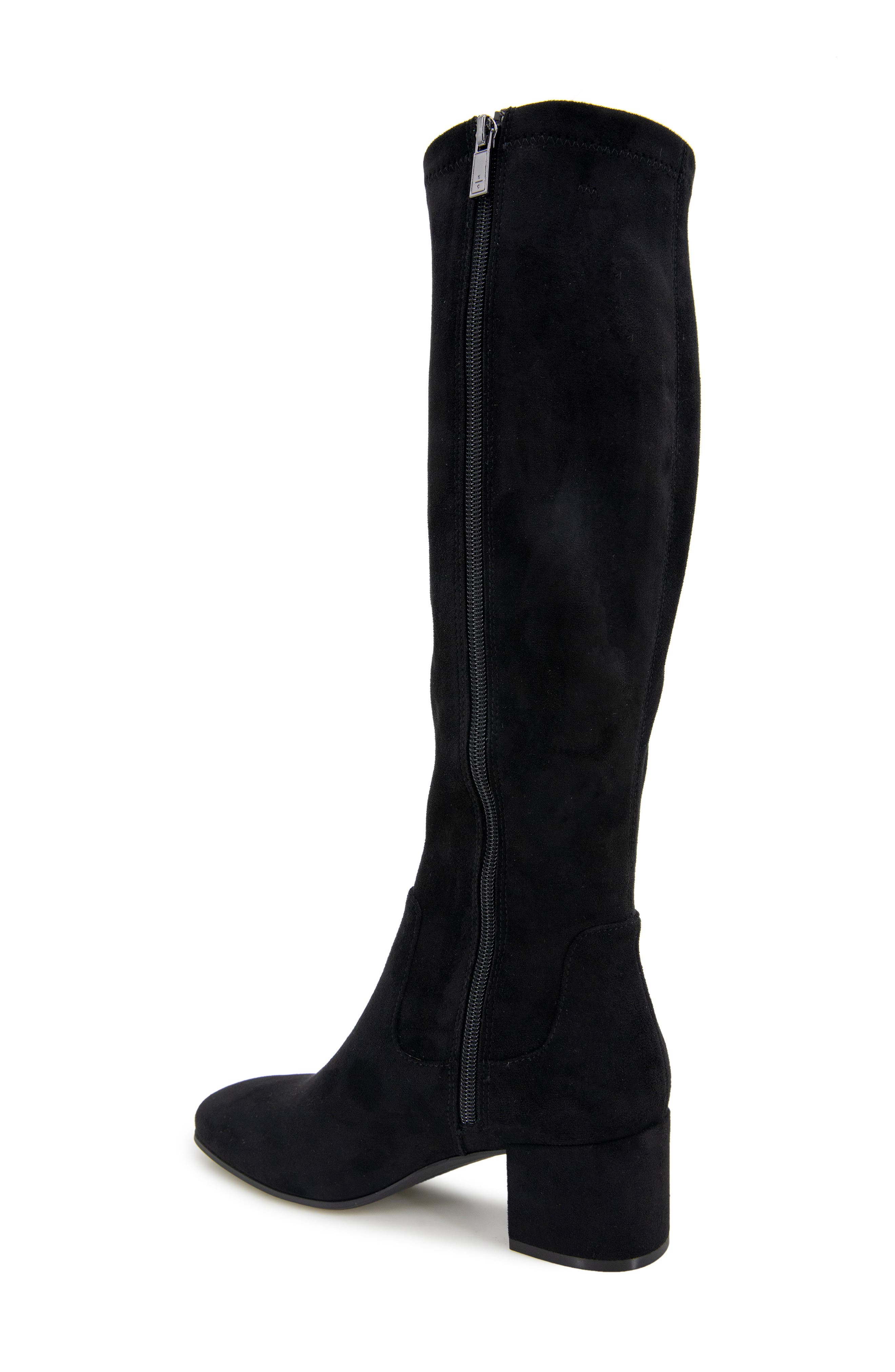 Reaction Kenneth Cole Rida Stretch Knee High Boot, Alternate, color, Black Micro
