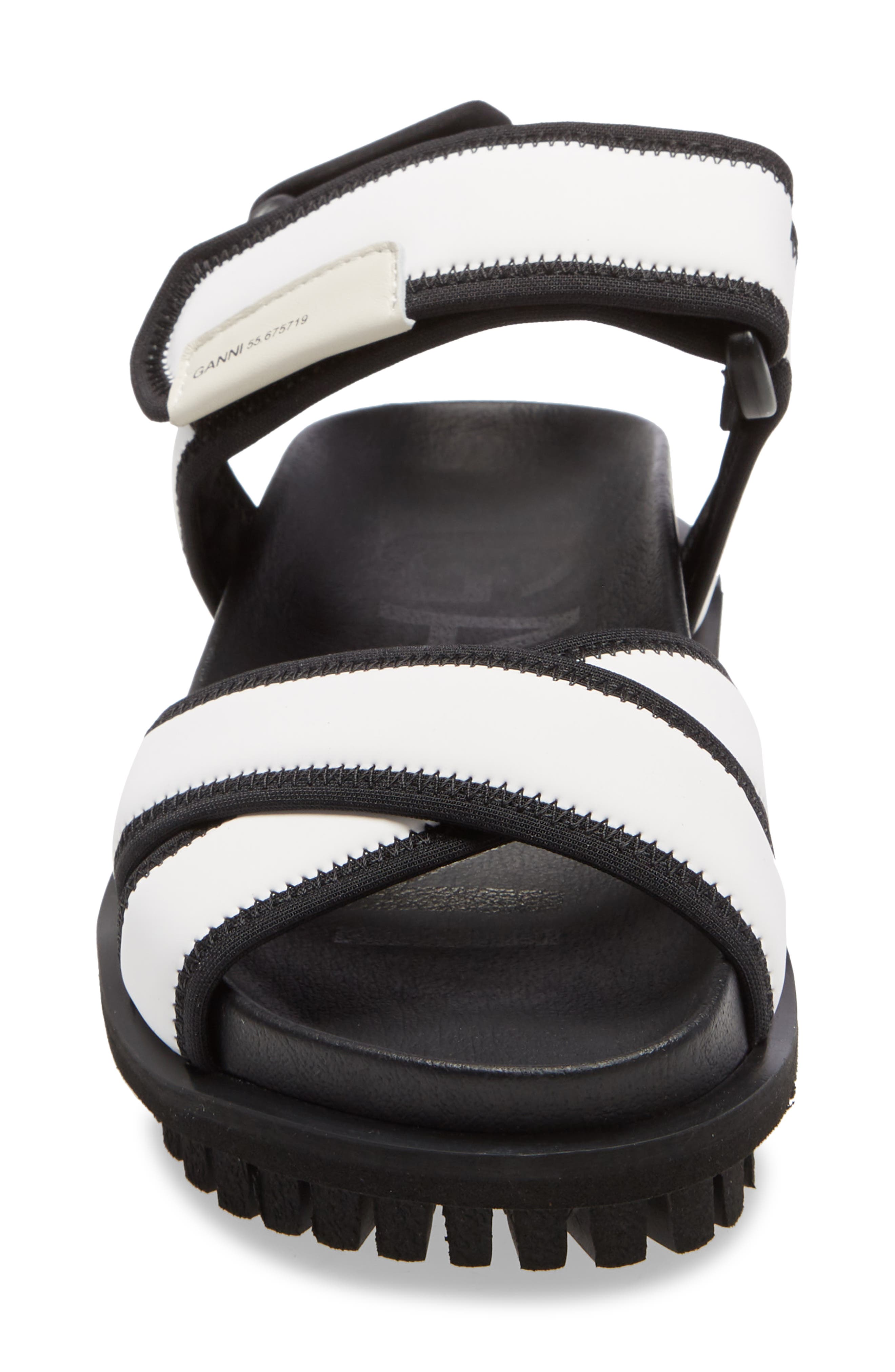 Ganni Quarter Strap Sandal, Alternate, color, 