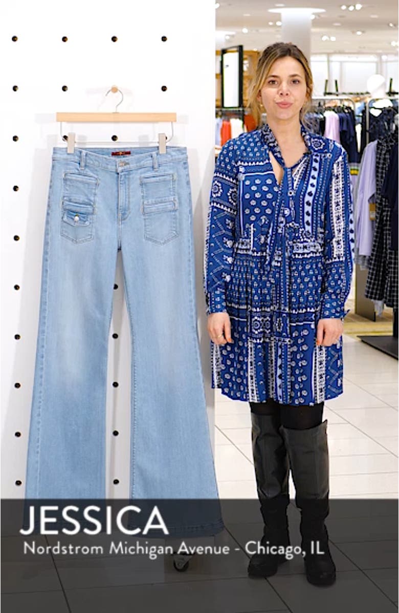 <sup>®</sup> Georgia High Waist Flare Jeans, sales video thumbnail
