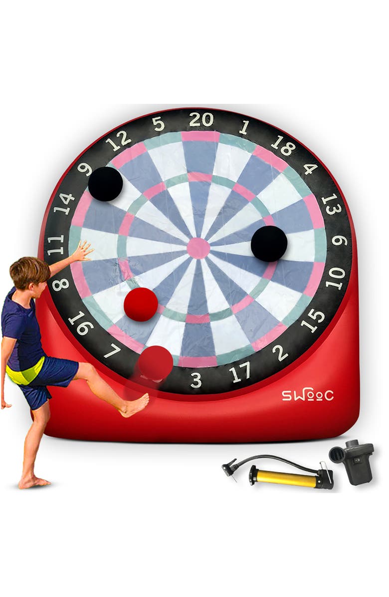 Swooc Games Giant Kick Darts Game, Main, color, Red