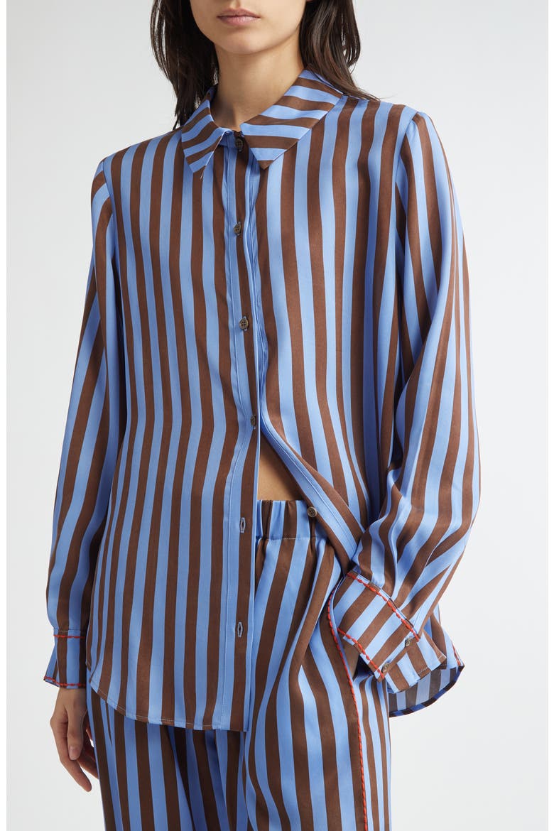 Stripe Button-Up Shirt, Alternate, color, EMBROIDERY STRIPE