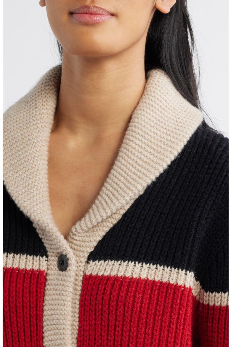 Ranger Stripe Lambswool Cardigan, Alternate, color, RANGER STRIPE BLACK MULTI