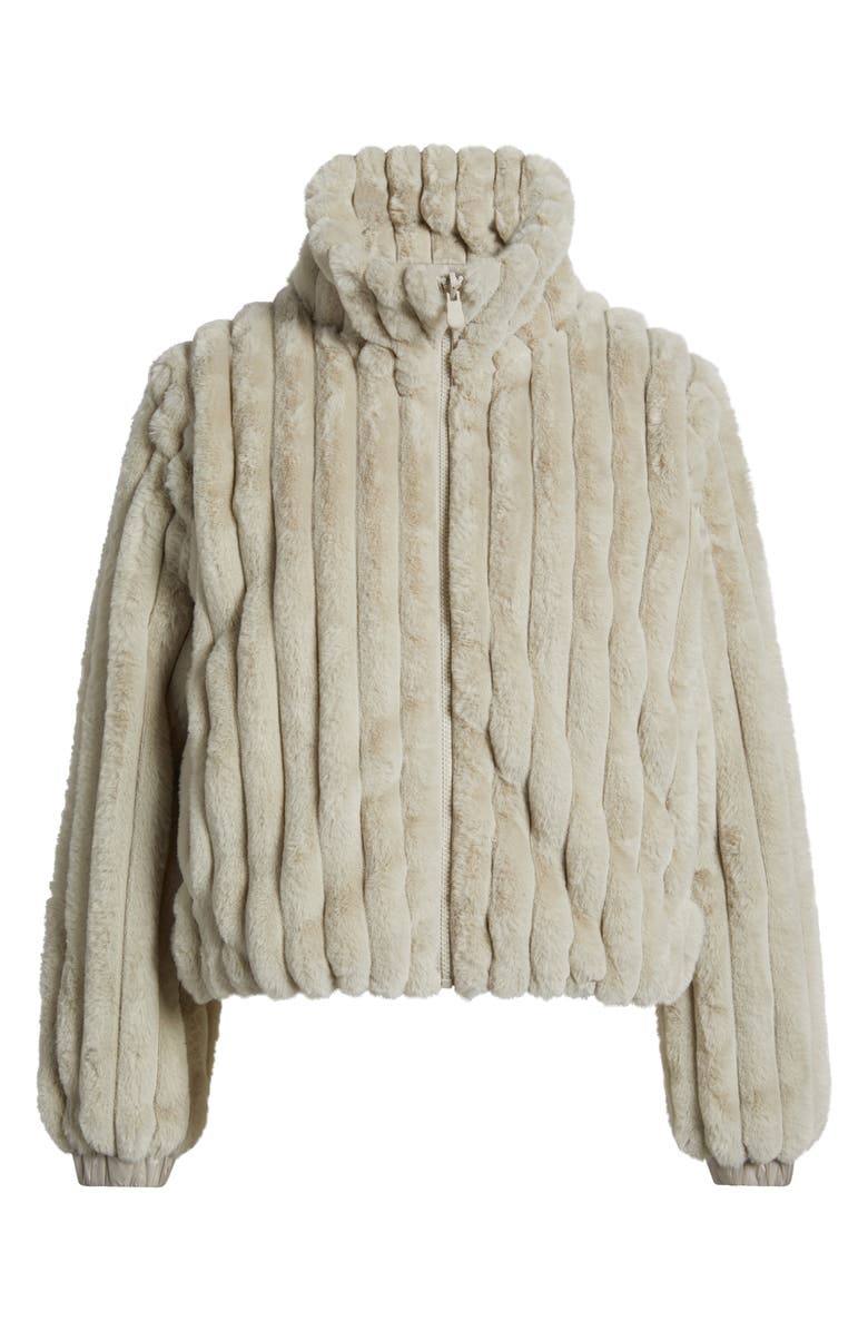 Save The Duck Elina Water Repellent Faux Fur Jacket, Alternate, color, Rainy Beige