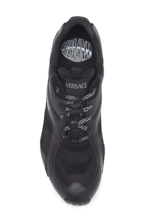 Versace Logo Sneaker In Black