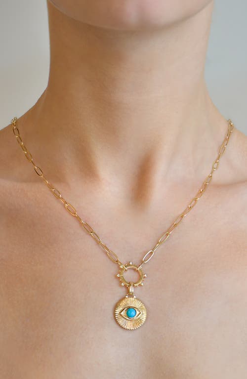 Anzie Classique Evil Eye Ripple Fluted Medallion