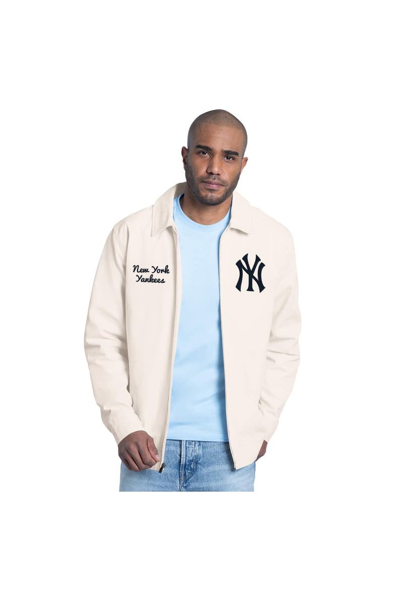 Men's Starter  White New York Yankees Franchise Lightweight Full-Zip Jacket, Main, color, White