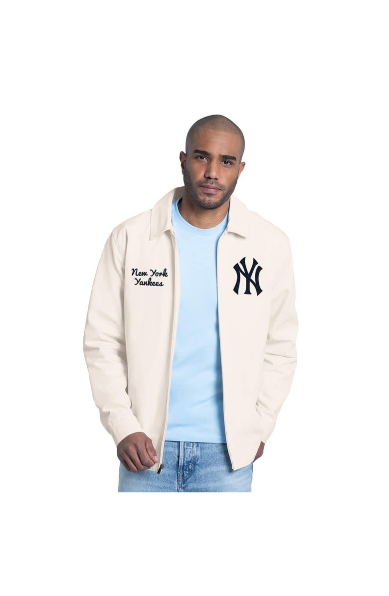 STARTER Men's Starter  White New York Yankees Franchise Lightweight Full-Zip Jacket, Main, color, White