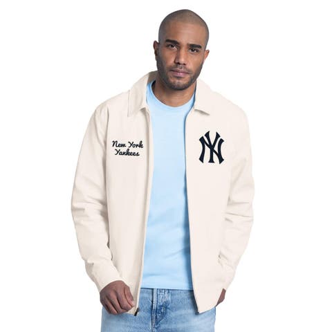 Men's Starter  White New York Yankees Franchise Lightweight Full-Zip Jacket