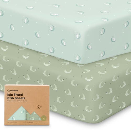 Keababies Isla Fitted Crib Sheets In Lunaris