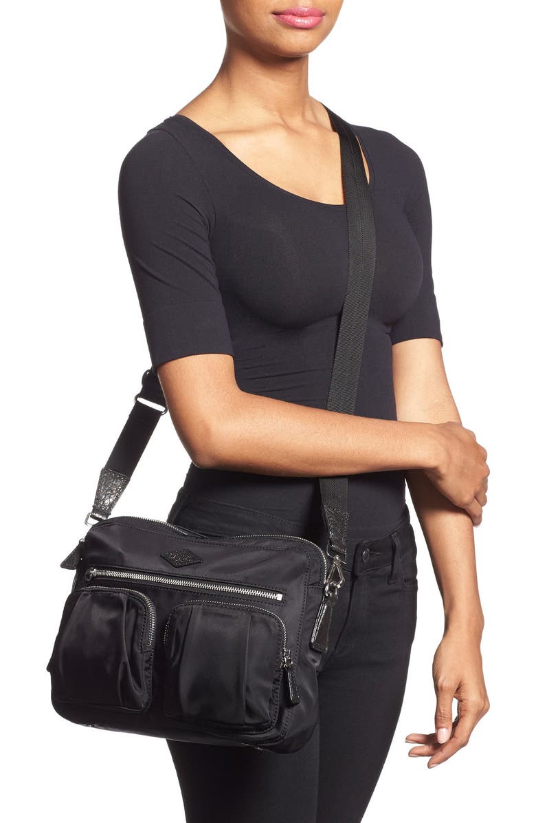 MZ Wallace 'Small Roxy' Bedford Nylon Shoulder Bag, Alternate, color,