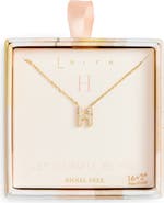 Leith Cubic Zirconia Initial Pendant Necklace