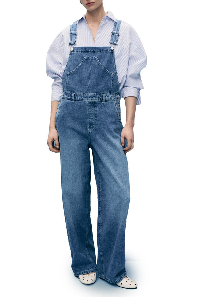 Denim Overalls, Main, color, MEDIUM BLUE