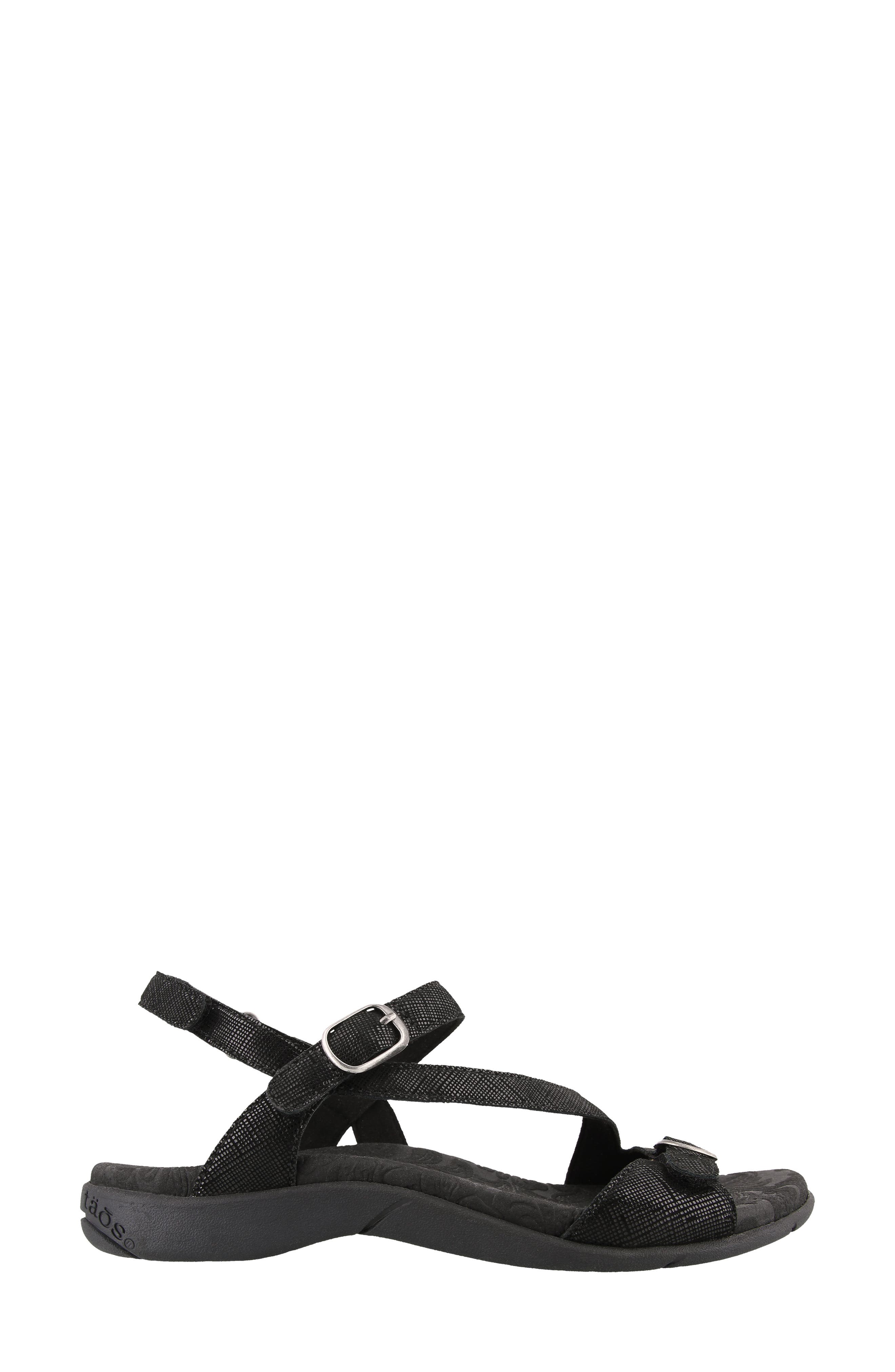 Beauty 2 Sandal, Alternate, color, BLACK PRINTED LEATHER