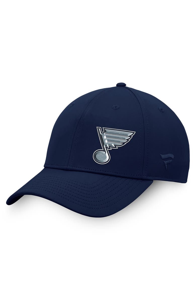 FANATICS Men's Fanatics Branded  Navy St. Louis Blues Authentic Pro Road Offset Logo Adjustable Hat, Main, color, Navy