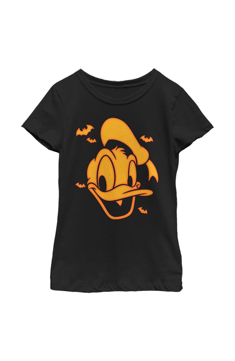 Mickey & Friends Girl's Mickey & Friends Halloween Donald Duck  Graphic T-Shirt, Main, color, Black