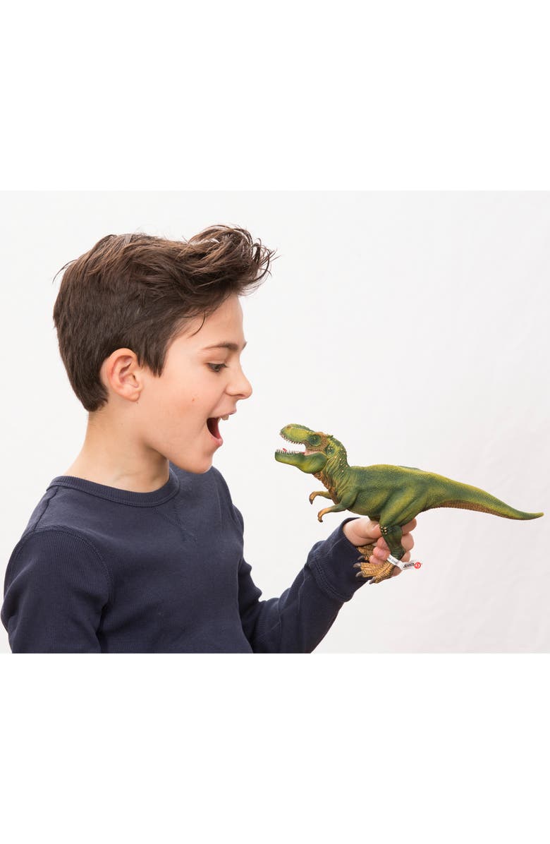 Schleich 11" Tyrannosaurus Rex Dino Action Figure, Green, Alternate, color, Multicolored